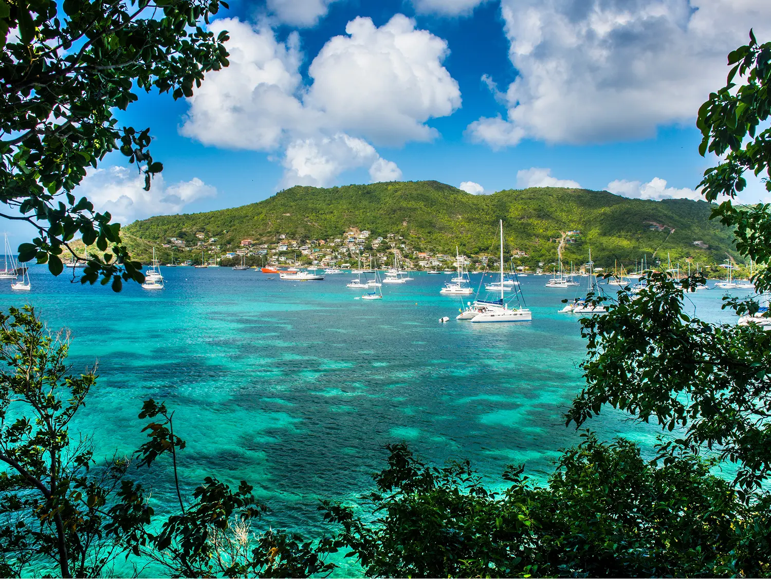 Port Elizabeth harbour and turquoise water in Bequia